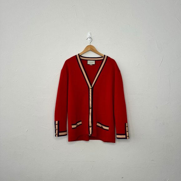 Gucci Red Cardigan Sweater - Picture 6 of 7